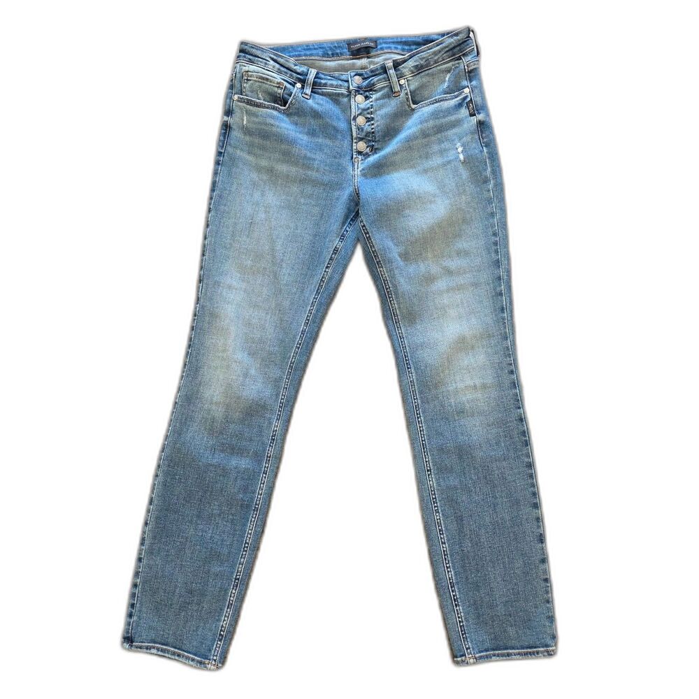 Silver Jeans 31x31 Fits 32x31 Button Fly Most Wanted Straight Leg Med Wash Denim